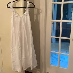 White ruffle maxi dress